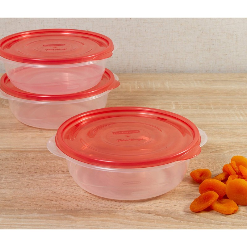Rubbermaid TakeAlongs Food Storage Container, 5 Cup, 3 Count