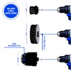 Diamond Shine 3-Pack Firm Drill Brush Attachment - Turns Drill
