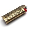 Lucklybestseller Classic Vintage One Side Floral Metal Lighter Pouches Case