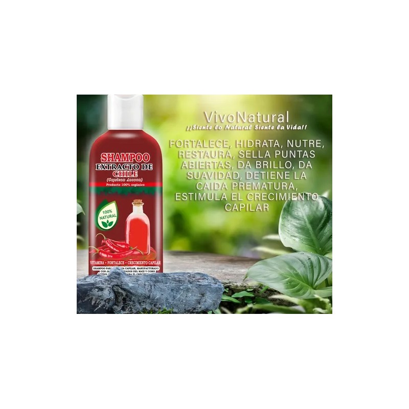 3 Shampoos Extracto De Chile 500ml Cu Aceite Bergamota
