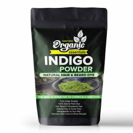 Organic Essentials Indigo Powder For Hair & Beard Dye - Black (250 Grams)