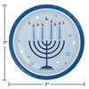 Creative Converting 345757 Hanukkah Celebration Dessert Plates, 7", Multi-Color