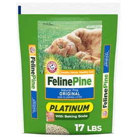 Feline Pine Platinum Non-Clumping Cat Litter, Feline Pine Cat Litter 17lb