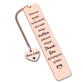 Boss Lady Gifts for Women, Appreciation Gifts for Boss Lady Female Boss, Boss Day Gifts for Boss Leader Manager Supervisor, Boss Thank You Bookmark Christmas Gifts for Women, Coworker Leaving Gifts