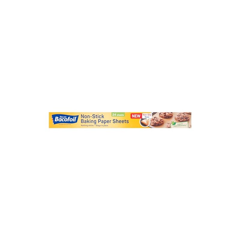 Bacofoil® Non-Stick Non-Slip Baking Paper Sheets 24 Sheets