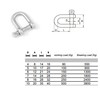 8mm D-Shackles Stainless Steel A4-Marine Grade (316) - for connecting