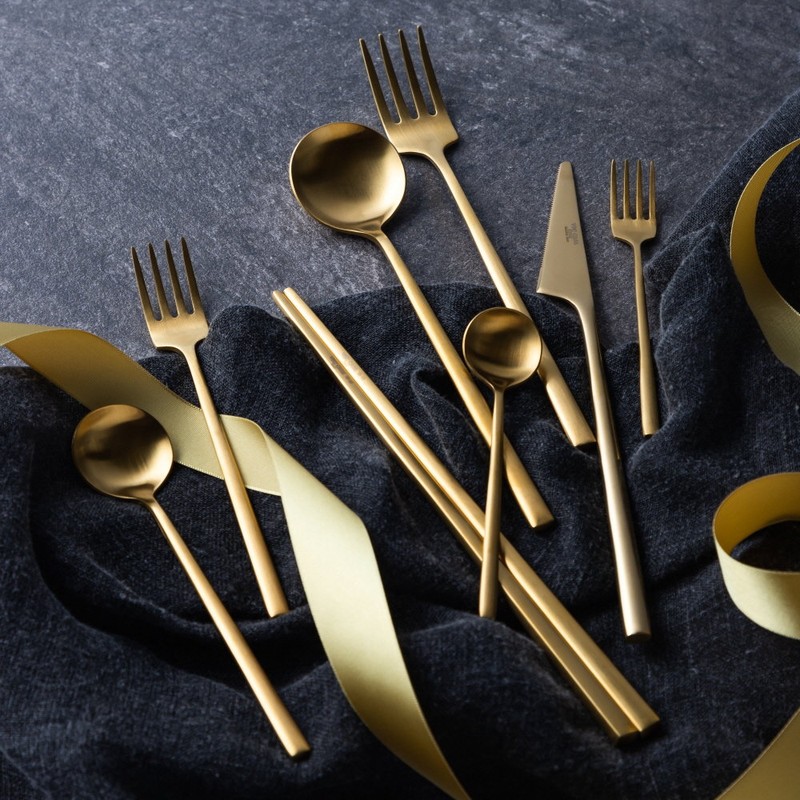 VBC Casa cutlery matte titanium 32 types, black black_teaspoon /