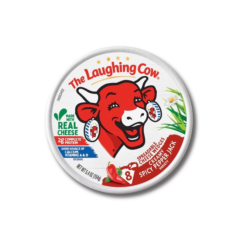 The Laughing Cow, Spreadable Cheese Wedges, 6oz Round (Pack of
