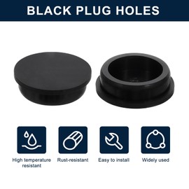 sourcing map 2 Pcs Black Plug Holes, Waterproof Rubber Button Plug for 50mm / 1.97" Hole