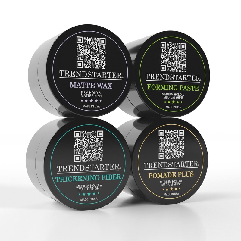 TRENDSTARTER - Men's Premium Hair Styling Sample Pack - Matte