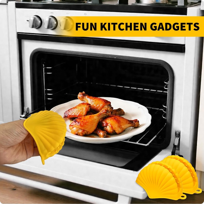 Silicone Shell Pot Holders - Cute Kitchen Gadgets for Funny