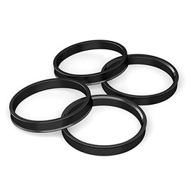 Hubcentric Rings (Pack of 4) - 70.3mm ID to 73.1mm OD - Black Poly Carbon Plastic Hubrings Hub - Only Works on 70.3mm Vehicle Hubs and 73.1mm Wheel Centerbore
