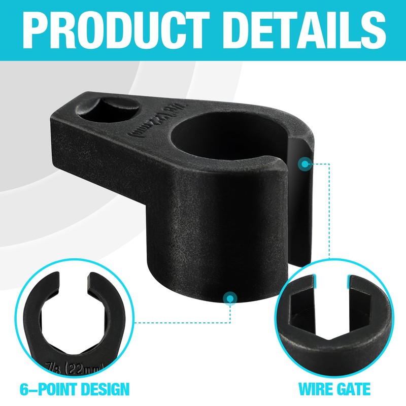 DURATECH O2 Oxygen Sensor Socket 3/8-Inch Drive x 7/8-Inch (22mm),