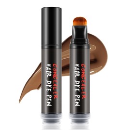 GEUUFEA Hair Root Touch Up Pen, Temporary Gray/White Hair Coverage for Women & Men, Semi Permanent Hairline Powder Stick, Washable and Portable (Brown, 20ML)