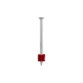 Freeman Single Pin Concrete Nails | 2-1/2" | Galvanized Steel | Red Flute | 100 Count | Compatible with Ramset & Hilti Style Nailers | CNDPN25