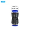 PATIKIL 3/8"プッシュ トゥ コネクト継手 10個プラスチック製エアーラインホース継手クイックリリース空気配管コネクター直線ユニオン2方結合器チューブ用 ブルー