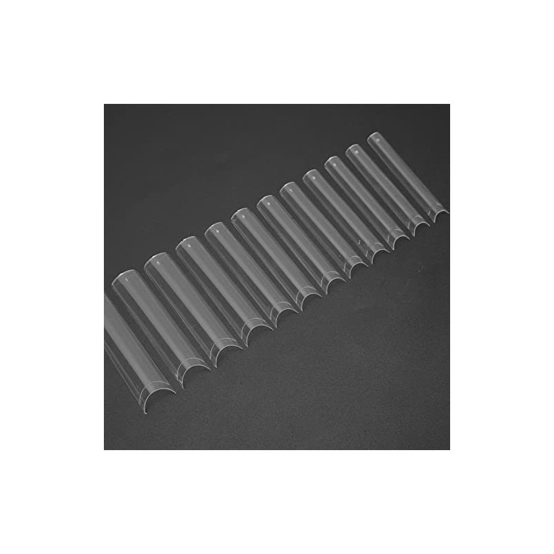 No C Curve Square Flat Nail Tips, 240 Piezas de