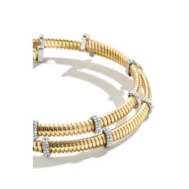 BaubleBar Eve Cuff Bracelet - Clear/Gold