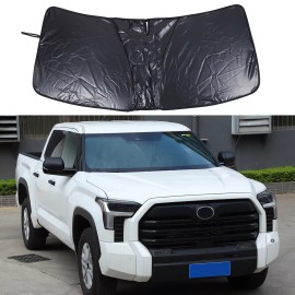 Nicecar88 For Toyota Tundra 22+ Black Car Windshield Sun Visor Anti UV Sun Visor Sunshade