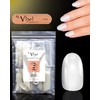 By Vixi 600 SHORT OVAL NAIL SET with PREP FILE,