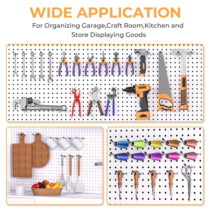 INCLY 50 Pack 2 Inch Pegboard Hooks, 1/4" Heavy Duty