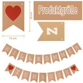 Rmerasor Welcome Home Decoration, Baby Welcome Home Garland, Warm Welcome Baby Decoration, Perfect for Welcome Home Baby and Welcome Back Celebrations (Brown)