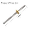 sourcing map 150mm Length T8 8mm Dia Lead Screw Rod,2