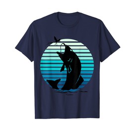 Fish fishing fisher fisherman retro vintage sunset water2 T-Shirt