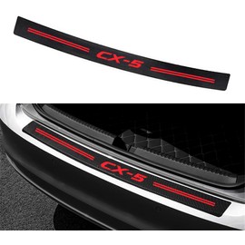 Car Carbon Fiber Rear Bumper Protector Compatible with Mazda CX5 Trunk Anti-Collision Waterproof Scratch Protective Car Door Sill Protector Bumper Stickers for CX-5 (red)
