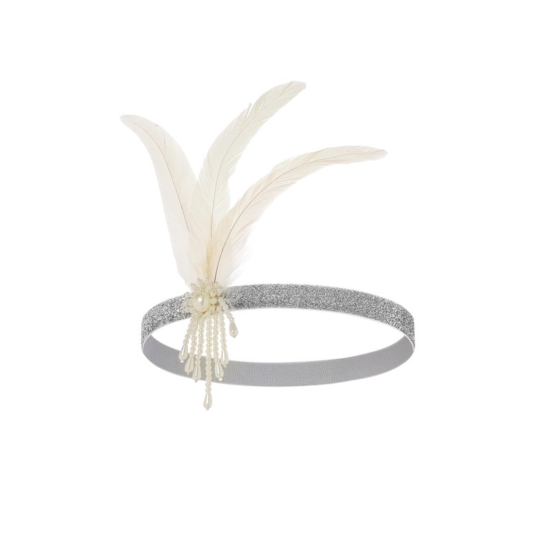 BABEYOND 1920s Headband Women's Gatsby Costume Accessories 20s Flapper Feather