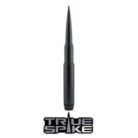 TRUE SPIKE 9 inch GUNMETAL PENETRATOR FAT BULLET ANTENNA with ANTI-THEFT + COPPER COIL in Heavy Gauge CNC Machined Billet Aluminum Short Compatible with CHEVY SILVERADO 1500 2500 3500