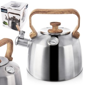 Kettle Kettle Whistling Kettle Stainless Steel with Thermometer 3.2 L