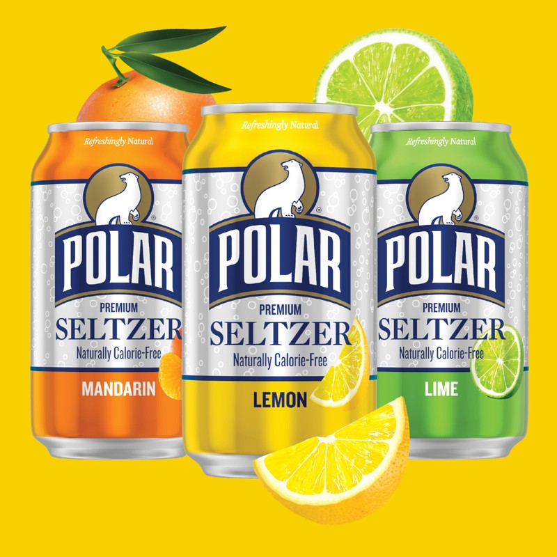 Polar Seltzer Water Citrus Variety Pack, 12 fl oz cans,