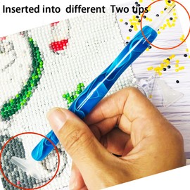 Diamond Painting Pens, Handmade Resin Drill Pen, DIY Diamond Art Accessories, for Diamond Painting Hobby, 4 Heads, Hand-turned Diamond Painting Pen