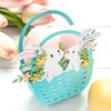 Bow Bunny Basket Metal Die Cuts,Flower Leaf Rabbit Leaf Basket