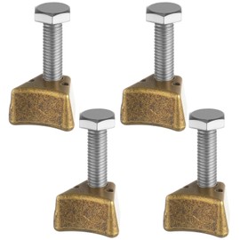Alffun 4 Pack Pool Ladder Anchors Bronze Wedge Assembly Fits 3" & 4" Sockets, Inground Swimming Pool Ladder Stair Rail Anchor with Bolts, Pool Handrail Replacement Parts