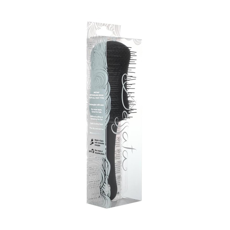 DESSATA Detangling Anti-Tangle Hair Brush with Handle Black