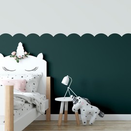 Scallop Border Reusable Wall Stencil - Large DIY Painting Stencil for Kids Rooms
