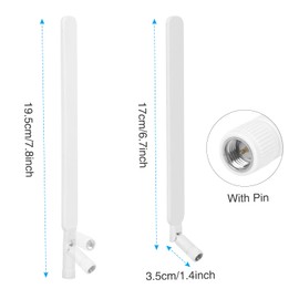 Nelawya 4G LTE/5G Sub-6 Antenna, Broadband 8dbi 600-3980MHz Omnidirectional Antenna with SMA Connector for CPE Router, Mobile Hotspot, Wireless Range Extender, Cellular Trail Cameras, White (Pack of