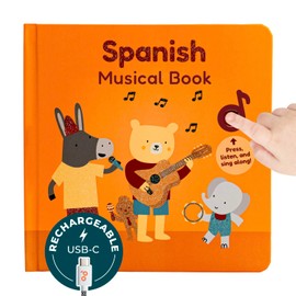 Cali's Books Spanish Book for Toddlers 1-3 - Musical Books for Kids, Interactive Baby Sound Book, Educational Song Learning Toys, Bilingual Music Toy for Babies, Libros para ninos en Espanol