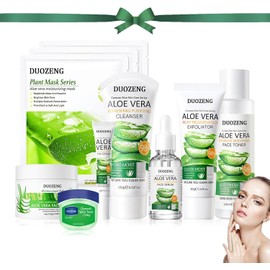 Kit De Cuidado De La Piel, Set De Regalo Para El Cuidado De La Piel Con Limpiador Facial, Tónico, Sérum, Crema Para Ojos, Crema Facial, Gel Exfoliante, Mascarilla Labial Nocturna Y Kit De 3 Ma