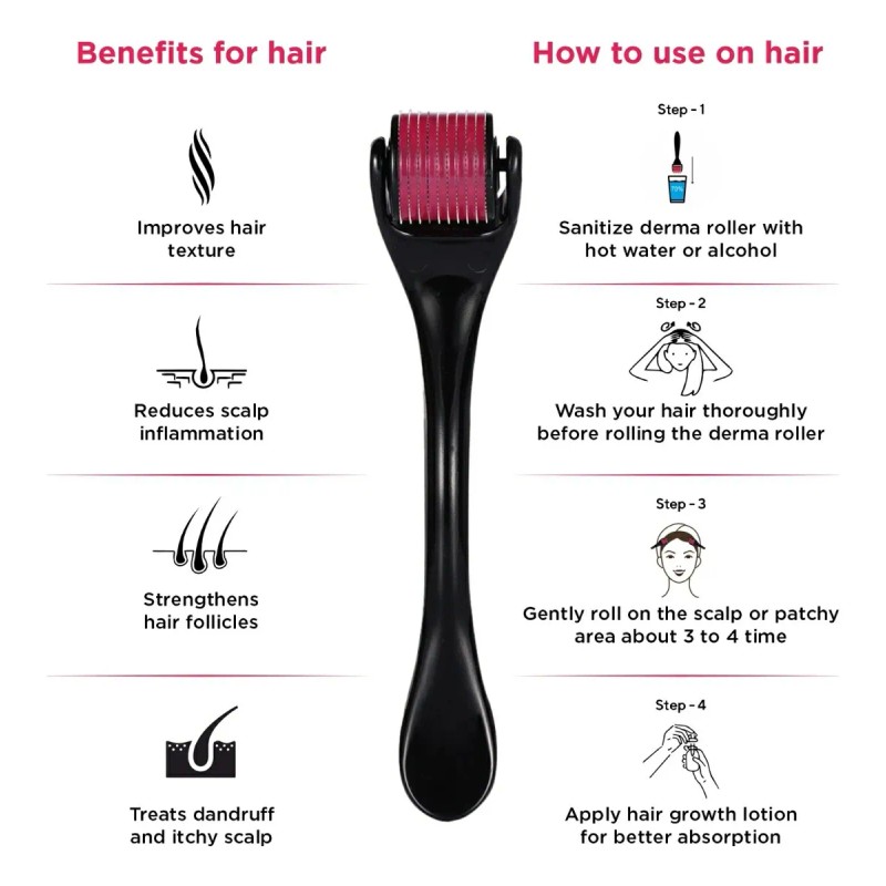 Dermaroller Facial Barba Regenera Colageno Rodillo