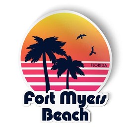 Squiddy Fort Myers Beach Florida - Vinyl Sticker (7" high)