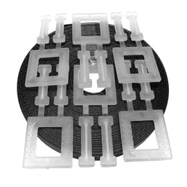 Pallet strapping kit Black 15m x 12mm with 6 plastic buckles