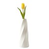 White Plastic Flower Vase with Narrow Neck