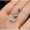 Belly Ring 14 Gauge Butterfly Belly Button Ring Stainless Steel