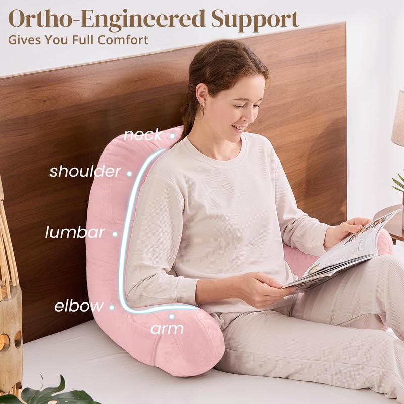 Sasttie Reading Pillow for Bed - 23 Inch, Back Pillow