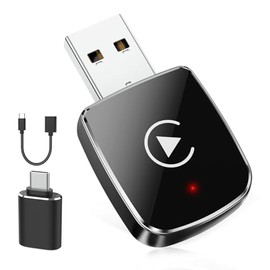 Robofun Carplay Wireless Adapter, 2025 Mini Carplay Adapter Wireless Compatible with Car Connect Pro, Bluetooth 5.0, Plug and Play, for Cars with Wired CarPlay