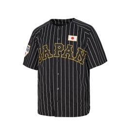 Youth's Ohtani #16 Japan Hip Hop Short Sleeves Kid Baseball Jerseys Stitched Black Size XL