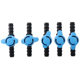 Fudeshe 5Pcs in-Line Barbed Ball Valve,Barb Crimp,16mm Shut-Off Switch,Hose Barb Connectors with Hose Barb,Regulate and Shut-Off/On Water Flow